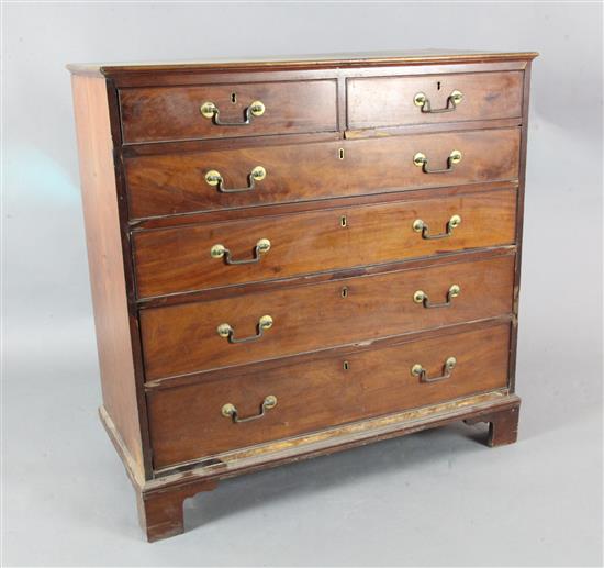 A Victorian mahogany chest 3ft 6in. H.3ft 6in. D.1ft 8in.
